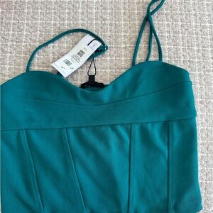 Dynamite Teal Crop Top